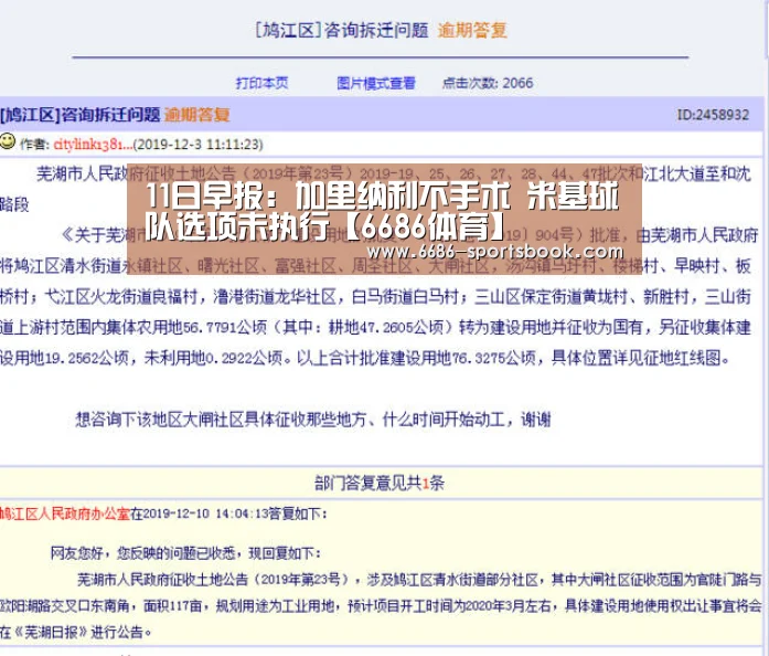 11日早报:加里纳利不手术 米基球队选项未执行【6686体育】(图2) 6686比分